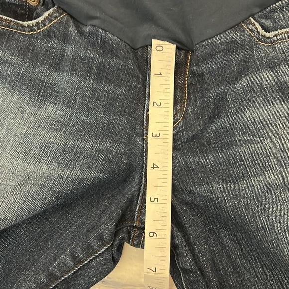 A Pea in the Pod/Lucky brand maternity jeans sz S. Med. dark wash, distressed. - Picture 7 of 8